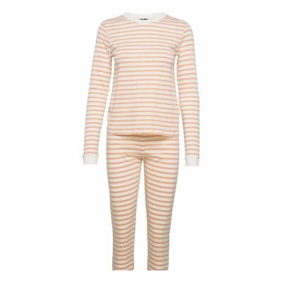 Pcelf Jersey Set Bc *Villkorat Erbjudande Pyjamas Creme Pieces