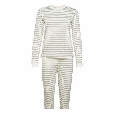 Pcelf Jersey Set Bc *Villkorat Erbjudande Pyjamas Vit Pieces