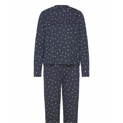Pieces Pcnaya Ls Nightwear Set Marinblå