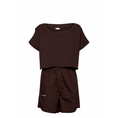 Perfect Pima Boxer Set Pyjamas Svart Freepeople