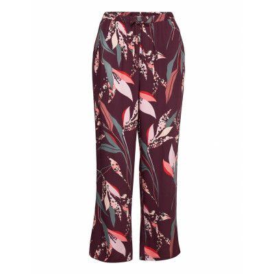 Petite Pant Woven Dot Leaf Pyjamasbyxor Mjukisbyxor Röd Hunkemöller