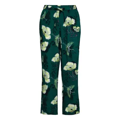 Petite Pant Woven Lotus Bird Pyjamasbyxor Mjukisbyxor Grön Hunkemöller
