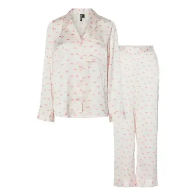 Pieces Pcjytte Xmas Satin Night Set Wvn Rosa