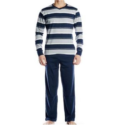 Pierre Hector Jersey Long Pyjamas Set Navy * Fri Frakt * * Kampanj *
