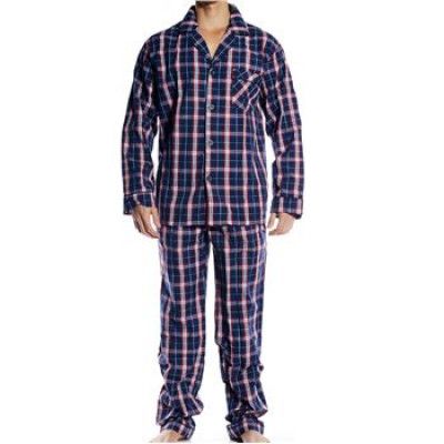 Pierre Hector Poplin Pyjamas Navy * Fri Frakt *