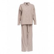 Pilen Flannel Pyjamas *Villkorat Erbjudande Pyjamas Beige Høie Of Scandinavia