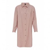 Høie Of Scandinavia Pilen Yarndyed Flannel Night Shirt Rosa