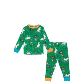Pippi Langstrømpe Självsäker Pyjamas - Green - 110/116