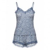 Hunkemöller Pj Cami Short Viscose Matisse Blå