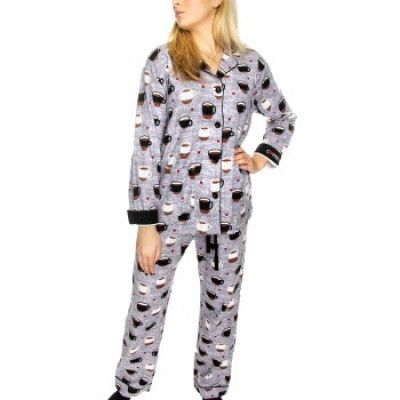 PJ Salvage Coffee Is Life Flannel Pyjama