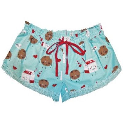 Pj Salvage Cookies And Milk  Flannel Short * Fri Frakt *