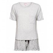 Pj Short Loosefit Wild Dots *Villkorat Erbjudande Pyjamas Grå Hunkemöller