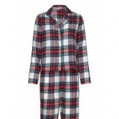 Pj Twill Check Eyemask Pyjamas Red Hunkemöller