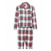 Pj Twill Check Pyjama Set And Sleep Mask Pyjamas Multi/mönstrad Hunkemöller