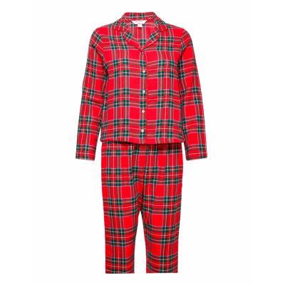 Pj Twill Check Pyjama Set And Sleep Mask Pyjamas Multi/mönstrad Hunkemöller