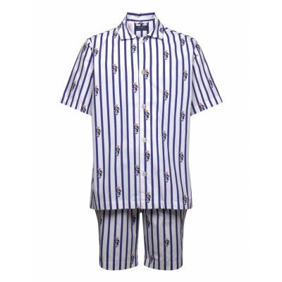 Polo Ralph Lauren Striped Cotton Pajama Set Blå