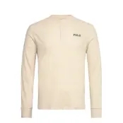 Polo Ralph Lauren Waffle-Knit Henley Sleep Shirt Kräm