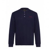 Polo Ralph Lauren Underwear Waffle-Knit Henley Sleep Shirt Marinblå