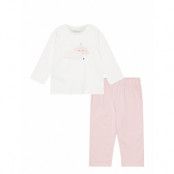 Printed Long Pyjamas Pyjamas Set Pink Mango
