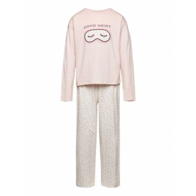 Printed Long Pyjamas Pyjamas Set Rosa Mango