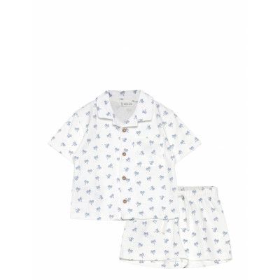 Printed Short Pyjamas Pyjamas Set White Mango