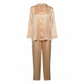 Pure Silk - Basic Pyjamas Pyjamas Beige Lady Avenue