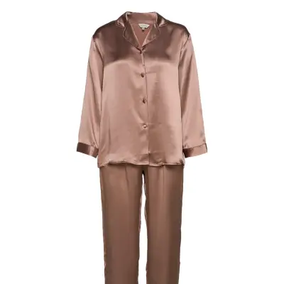 Pure Silk - Basic Pyjamas Pyjamas Brun Lady Avenue