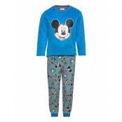 Pyjalong Coral *Villkorat Erbjudande Pyjamas Set Blå Mickey Mouse