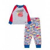 Pyjalong Imprime Pyjamas Set Multi/mönstrad Biler