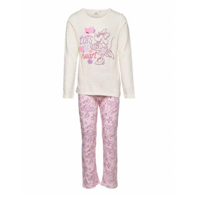 Pyjalong Imprime Pyjamas Set Multi/mönstrad *Villkorat Erbjudande Minnie Mouse