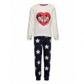 Pyjalong Imprime Pyjamas Set Multi/patterned Minnie Mouse