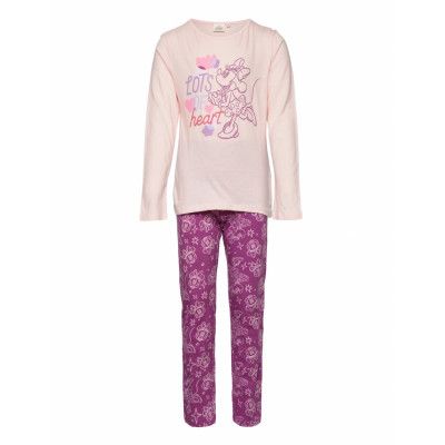 Pyjalong Imprime Pyjamas Set Rosa Minnie Mouse