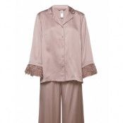 Pyjama Feather Cuffs *Villkorat Erbjudande Pyjamas Rosa Lindex