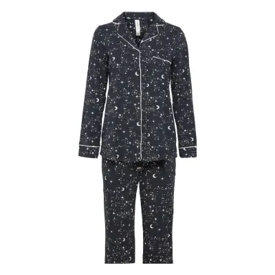 Pyjama Jersey Aop Hearts Stars Pyjamas Blå Lindex