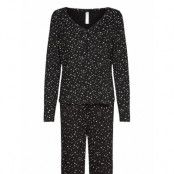 Pyjama Jersey Stars Aop Pyjamas Svart Lindex