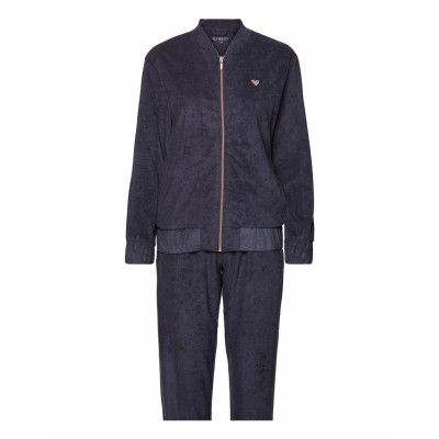 Pyjama Long Pyjamas Blå Schiesser