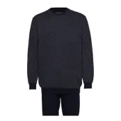 Schiesser Pyjama Long Blå