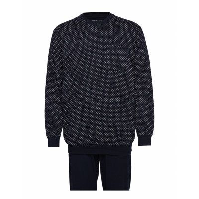 Schiesser Pyjama Long Blå