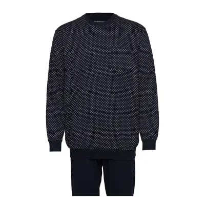 Schiesser Pyjama Long Blå