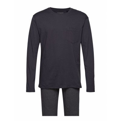 Schiesser Pyjama Long Grå