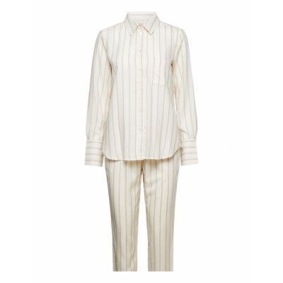 Pyjama Long Pyjamas Cream Schiesser