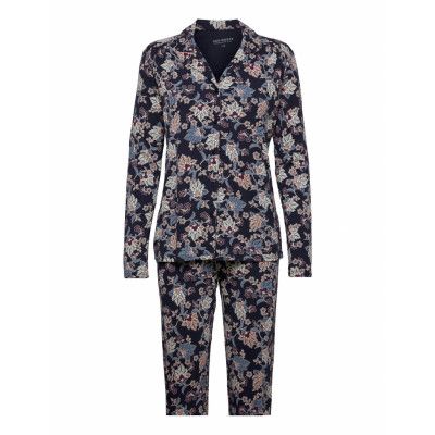 Pyjama Long Pyjamas Multi/mönstrad Schiesser