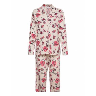 Pyjama Long Pyjamas Multi/mönstrad Schiesser