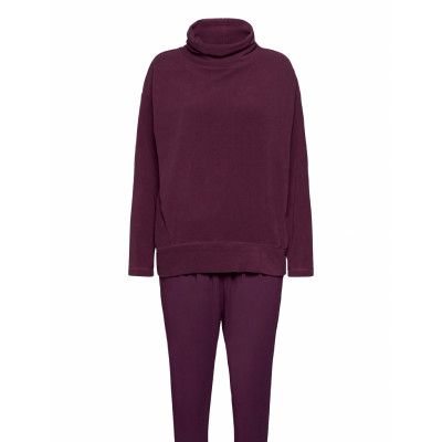 Pyjama Long Pyjamas Röd Schiesser