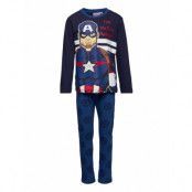 Pyjalong *Villkorat Erbjudande Pyjamas Set Multi/mönstrad Marvel