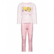 Pyjama Long Pyjamas Set Pink Løvernes Konge