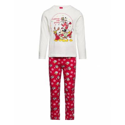 Pyjama Ong *Villkorat Erbjudande Pyjamas Set Röd Mickey Mouse