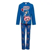 Pyjama Pyjamas Set Blå Marvel