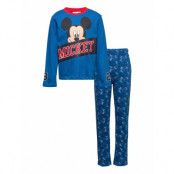 Pyjalong Imprime *Villkorat Erbjudande Pyjamas Set Blå Mickey Mouse