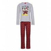 Pyjama Pyjamas Set Multi/mönstrad Mickey Mouse